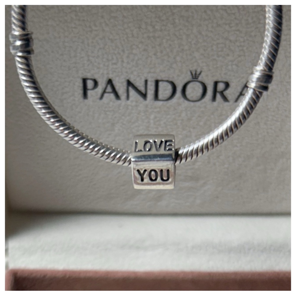 Retired PANDORA I 🖤 You Box Charm | 14k 925 ALE #790200 - Picture 4 of 5